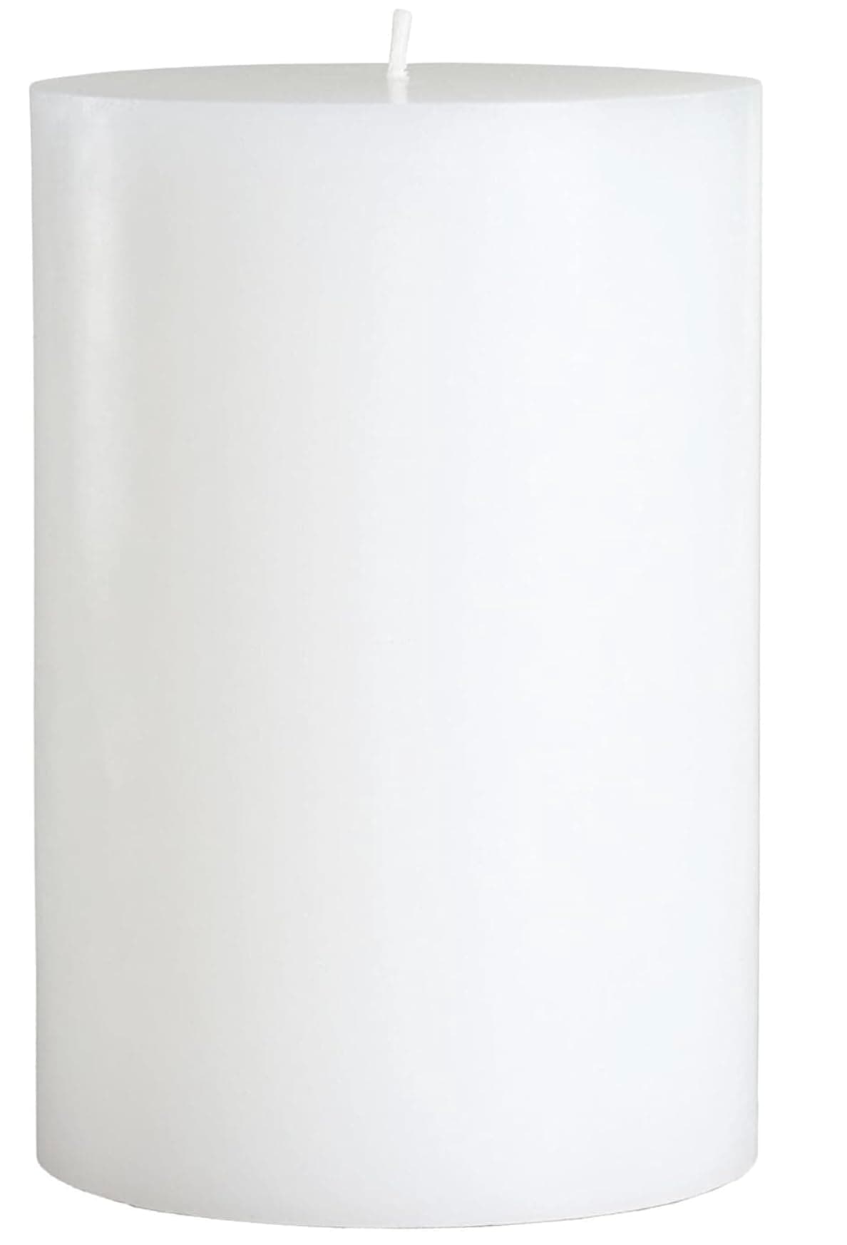 Mister Candle Unscented 4"x6" White Pillar Candle, Solid Color, Cotton Wick, Dripless & Smokeless, Premium Wax Candle for Home Decor, Handmade, 120 Hour Burn Time