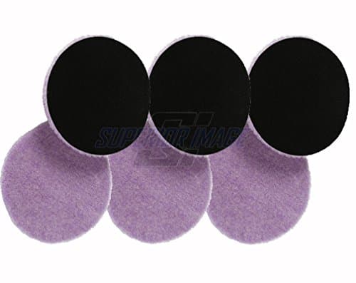 Lake Country Purple Foamed Wool Buffing/Polishing Pad (6.5" x 1/4") - 6 pack