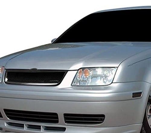 Blk Aluminum Mesh Badgeless Front Hood Bumper Grill Grille Abs Jetta 4 Mk4