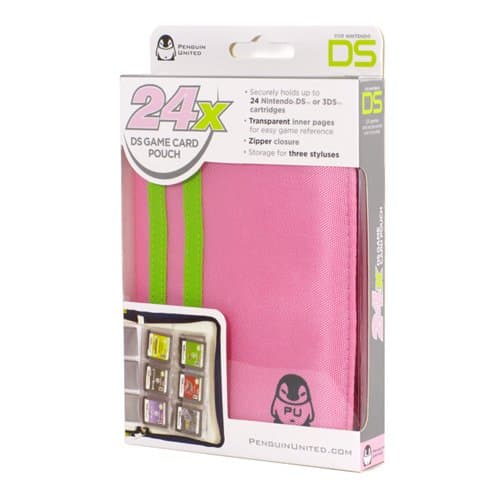 24X DS Game Cartidge Carrying Case (Pink/Green) for Nintendo DS and 3Ds Cards.