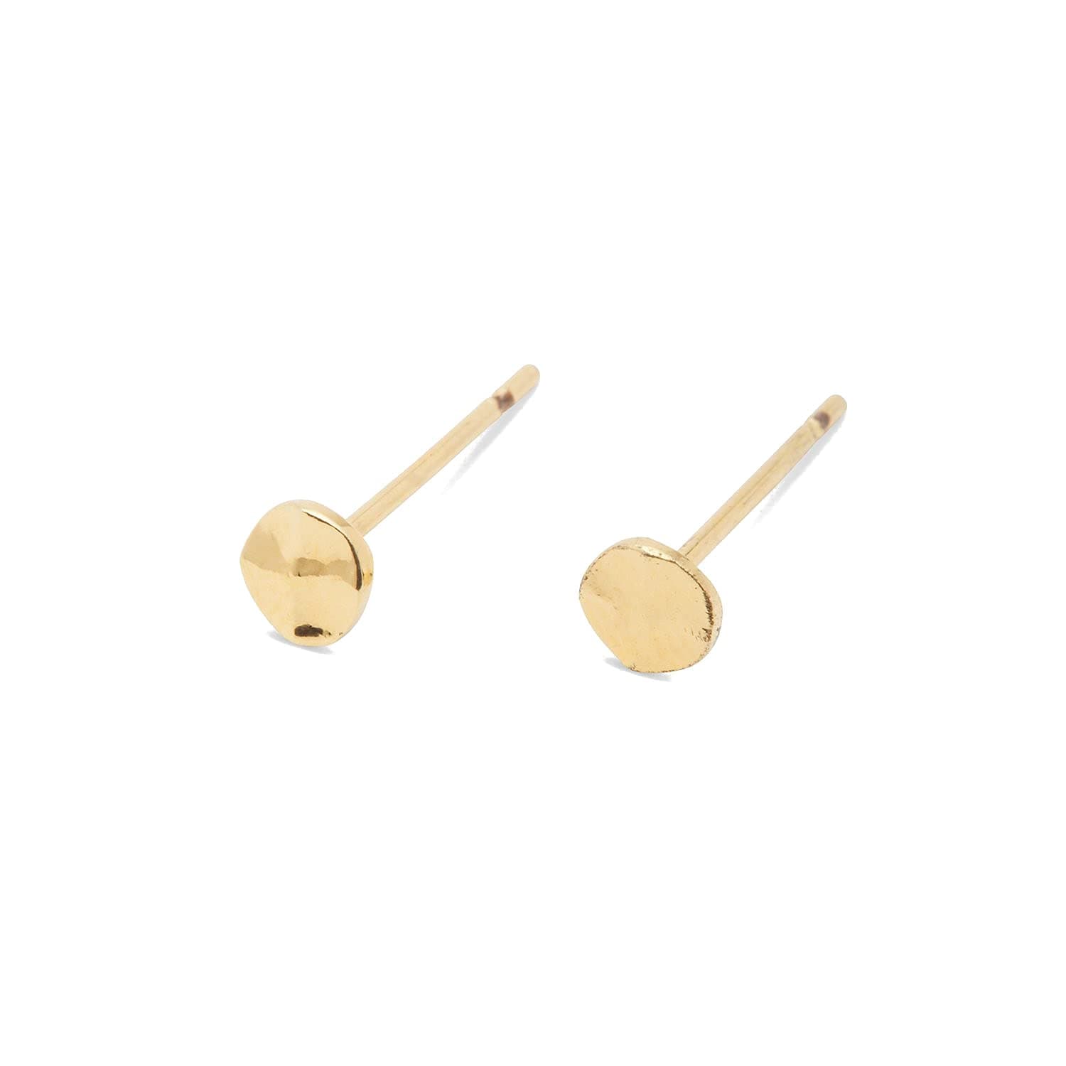 gorjana Women's Chloe Mini Studs, 18k Gold Plated, Hammered Finish Earrings