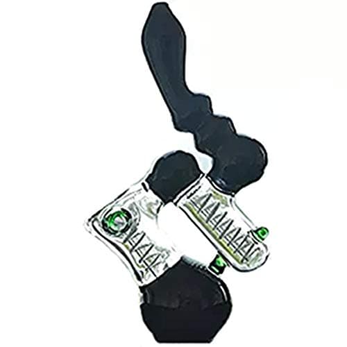 Soul Friend-UK Glass Pipe Smoking Water Bubbler Double Chamber Black