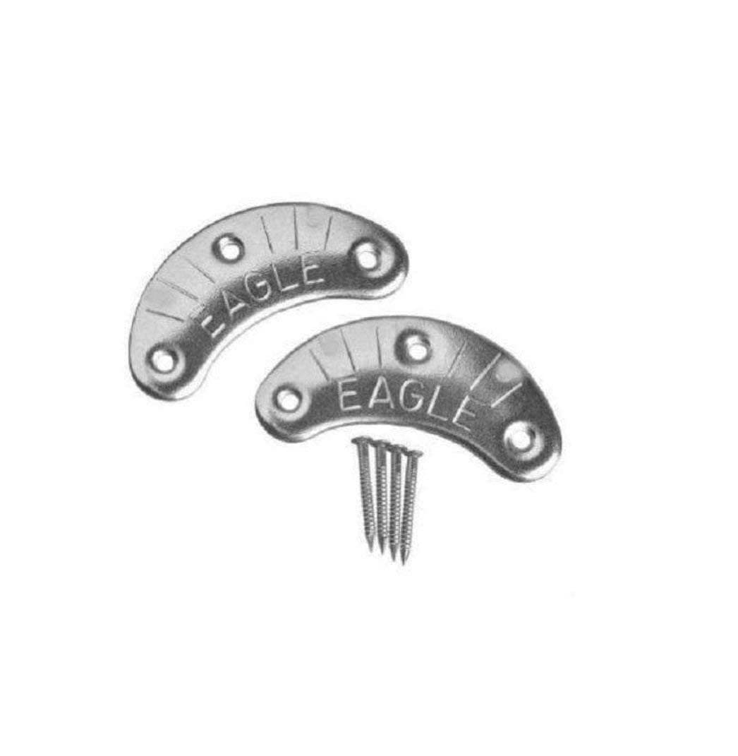 Eagle Heel Plates 8 Pair of Size Large Metal Heel Plates & Nails for Shoes & Boots