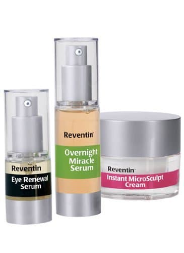 Reventin Power 3 Pack Includes Overnight Miracle Serum, Instant MicroSculpt Cream, Eye Renewal Serum