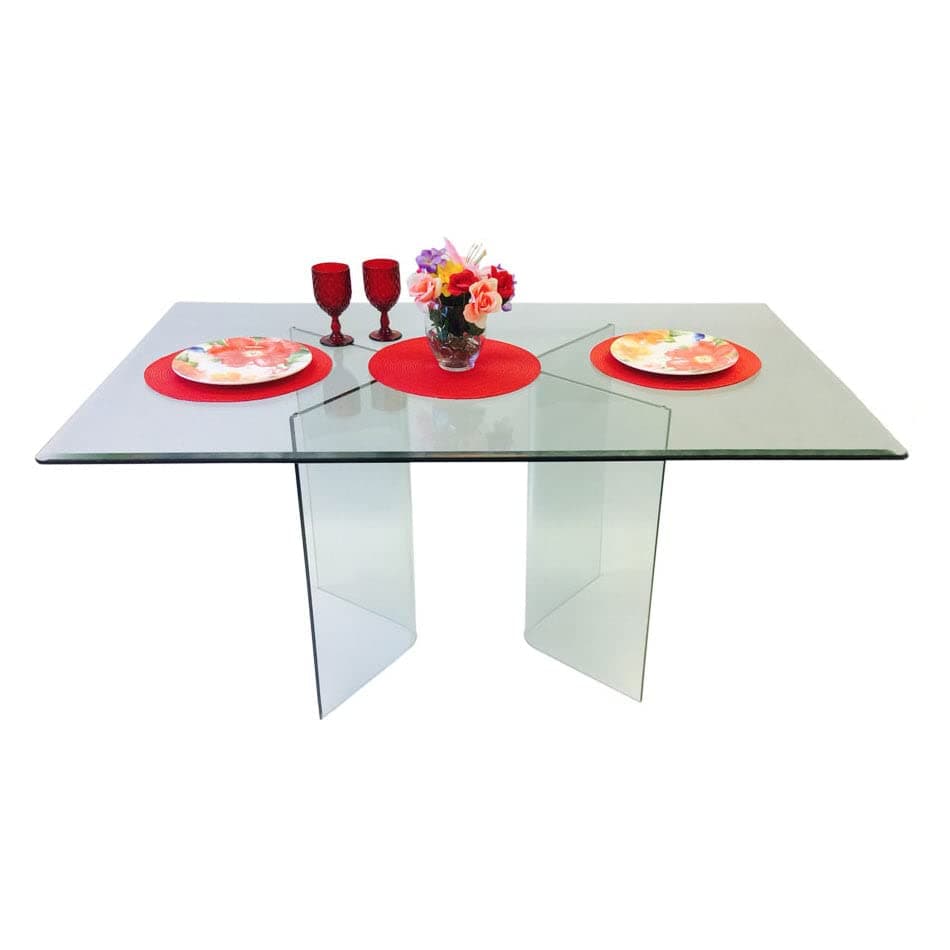 Spancraft Vee Glass Dining Table - Base Only