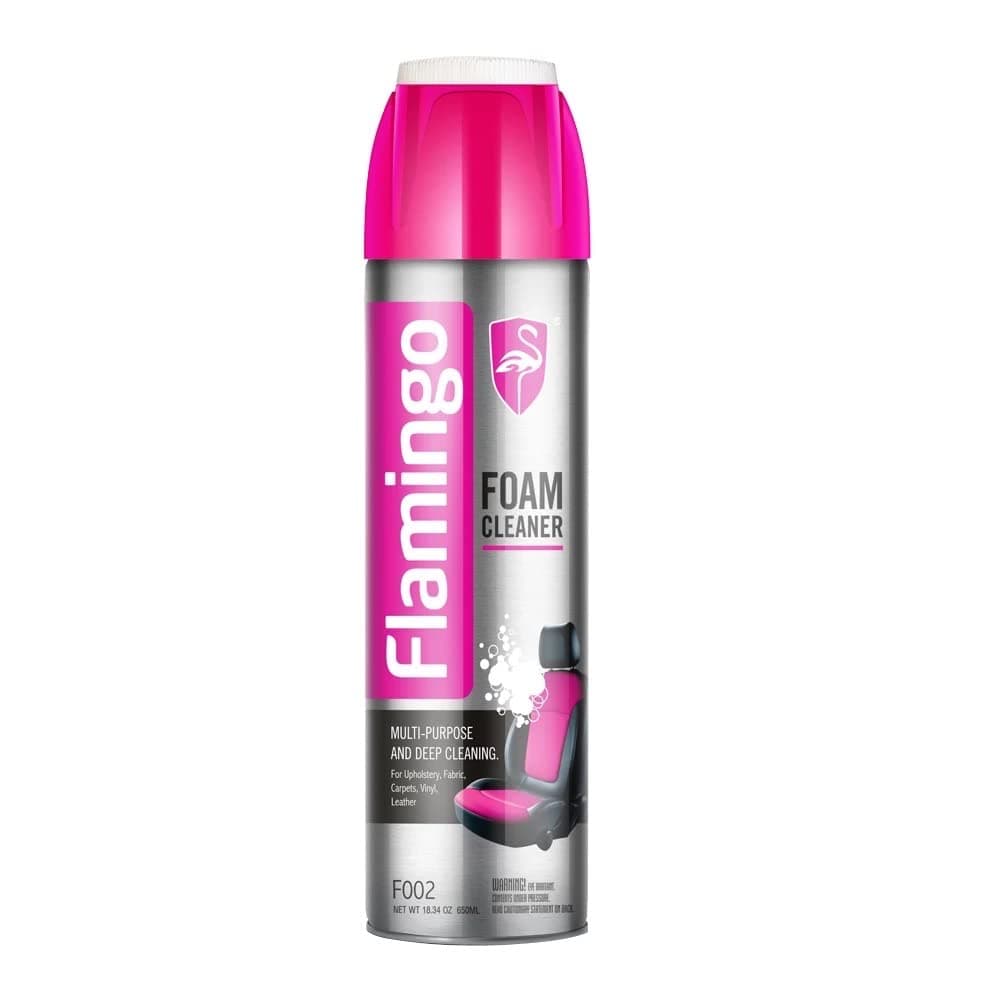 FLAMINGO CARCARE TECH F002 Multipurpose Carpet/Leather Foam Cleaner (650ml)