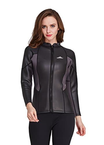 Wetsuit Top Women's 2mm Neoprene Wetsuits Jacket Long Sleeve