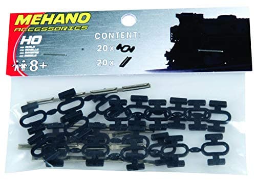 Mehano MEHANOF246 Rail Connectors & Clips Set 20 Pcs-Made in Slovenia, Multi Colour