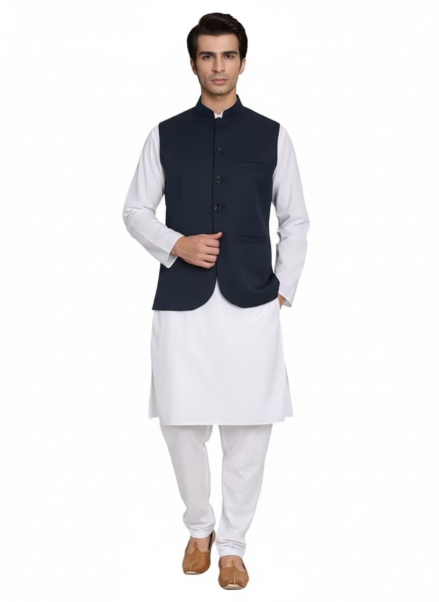 ROCKSY Bandi Modi Koti, Nehru Jacket for Men, Cotton Waistcoat for All Occasion: Diwali, Wedding, Ethnic, Office Party, Formal & casual Look