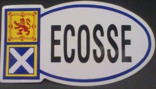 Scotland Ecosse Car Sticker Flag Lion Rampant 7" long 4" high