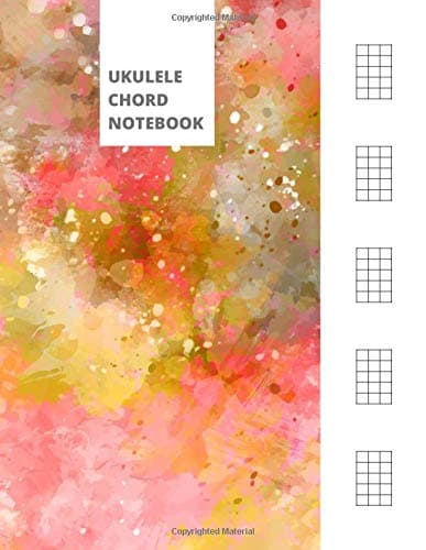 Ukulele Chord Notebook: Blank Ukulele Chord Diagrams | Watercolor Splash