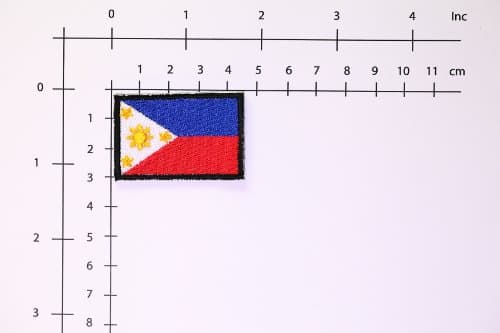 Philippines Flag Patches Iron on Embroidered Sew On