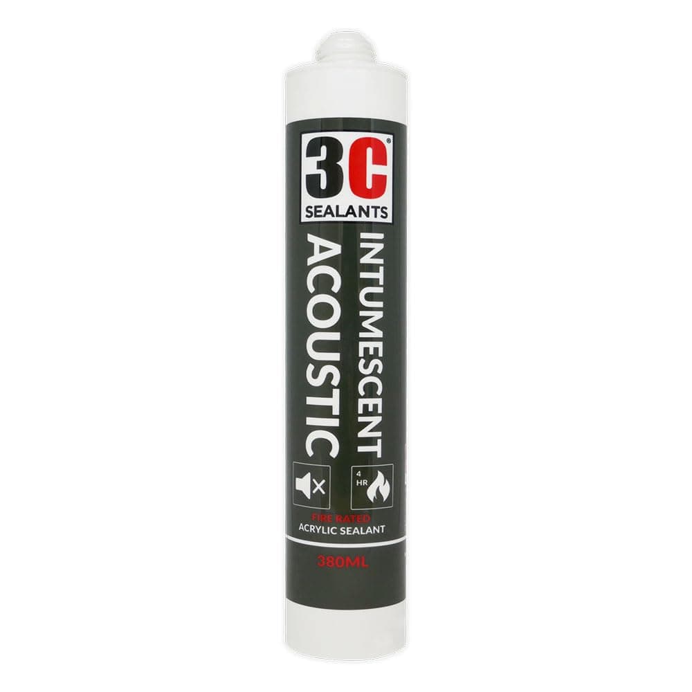 3C Sealants Intumescent Acoustic Sealant 380ML White