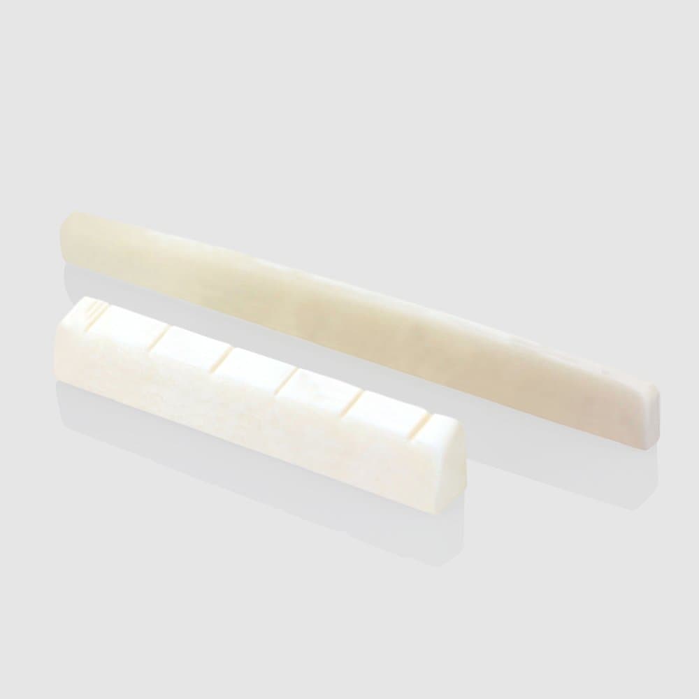 VANSON 52mm Plain Bone Nut, and 80mm Saddle for Classical Guitars PLNPLN