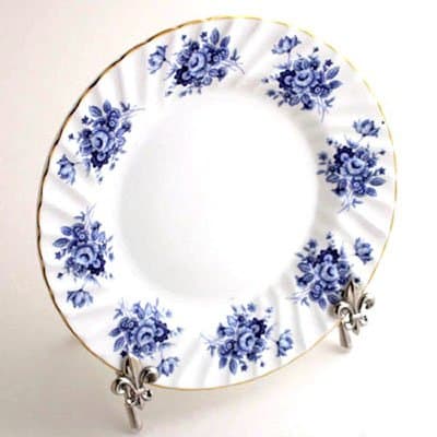 Nickel 6"W Easel with Fleur de Lis Emblems. - Set of 4