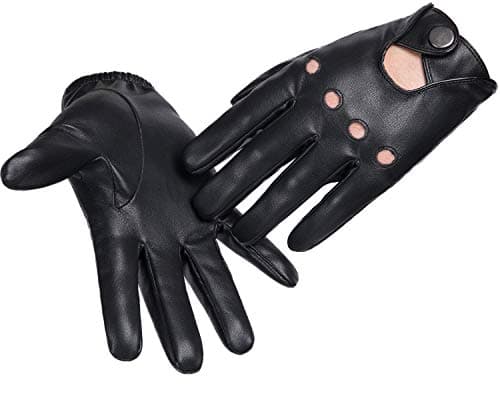 Driving Gloves Men, Touchscreen Texting Leather Gloves, Tractor Vans Motorcycle Gloves Black
