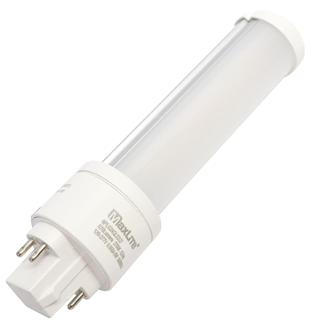 13W CFL Equal G24Q Base 2700 Kelvin LED Bulb For 4-Pin Sockets Req. Ballast Removal MaxLite 76608