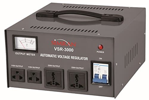 Simran3000 Watt Step Up/Down Voltage Transformer Converter Box with Built-in Voltage Regulator for 110V-240V, Circuit Breaker Protection, VSR-3000