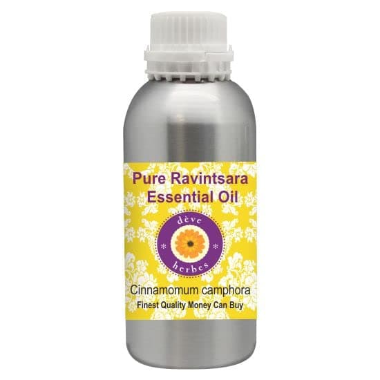 Deve HerbesPure Ravintsara Essential Oil (Cinnamomum camphora) Steam Distilled 1250ml (42 oz)