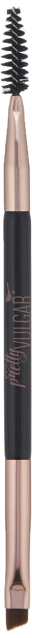 Pretty VulgarHigh Standards Eyebrow Brush, Vegan Double-Ended Angled Eye Brow Brush and Spoolie Brush, Cruelty-Free Bristles