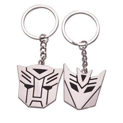 Metal Transformers Autobot & Decepticon Symbol Keychain [ONE PAIR]