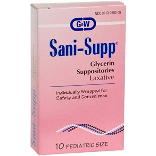Sani Supp - Pediatric Suppositories G-w Size: 10