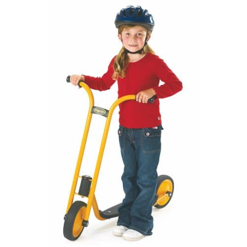 Children’s Factory MyRider Scooter, Yellow – Perfect for Young Riders Ages 4+, Encourages Active Play, Supports Up to 70lbs., Durable Design, Extra-Long Sturdy Footplate, Solid Tires and Built-In Safety Features