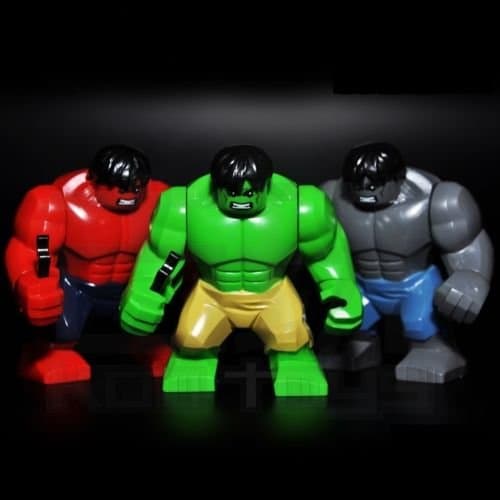3pcs/set Marvel's the Avengers Hulk Minifigures Building Blocks Toys