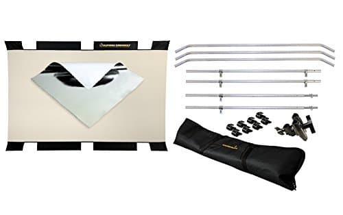 California Sunbounce Pro (4 x 6 Feet) Super Saver Starter Kit-Reflector Panel Kit with Frame and Carry Bag (Silver/White)