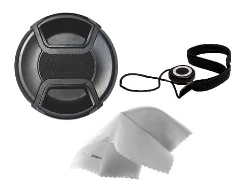 raynox hd-5050pro-le Lens Cap Center Pinch (62mm) + Lens Cap Holder + nwv Direct Microfiber Cleaning Cloth.