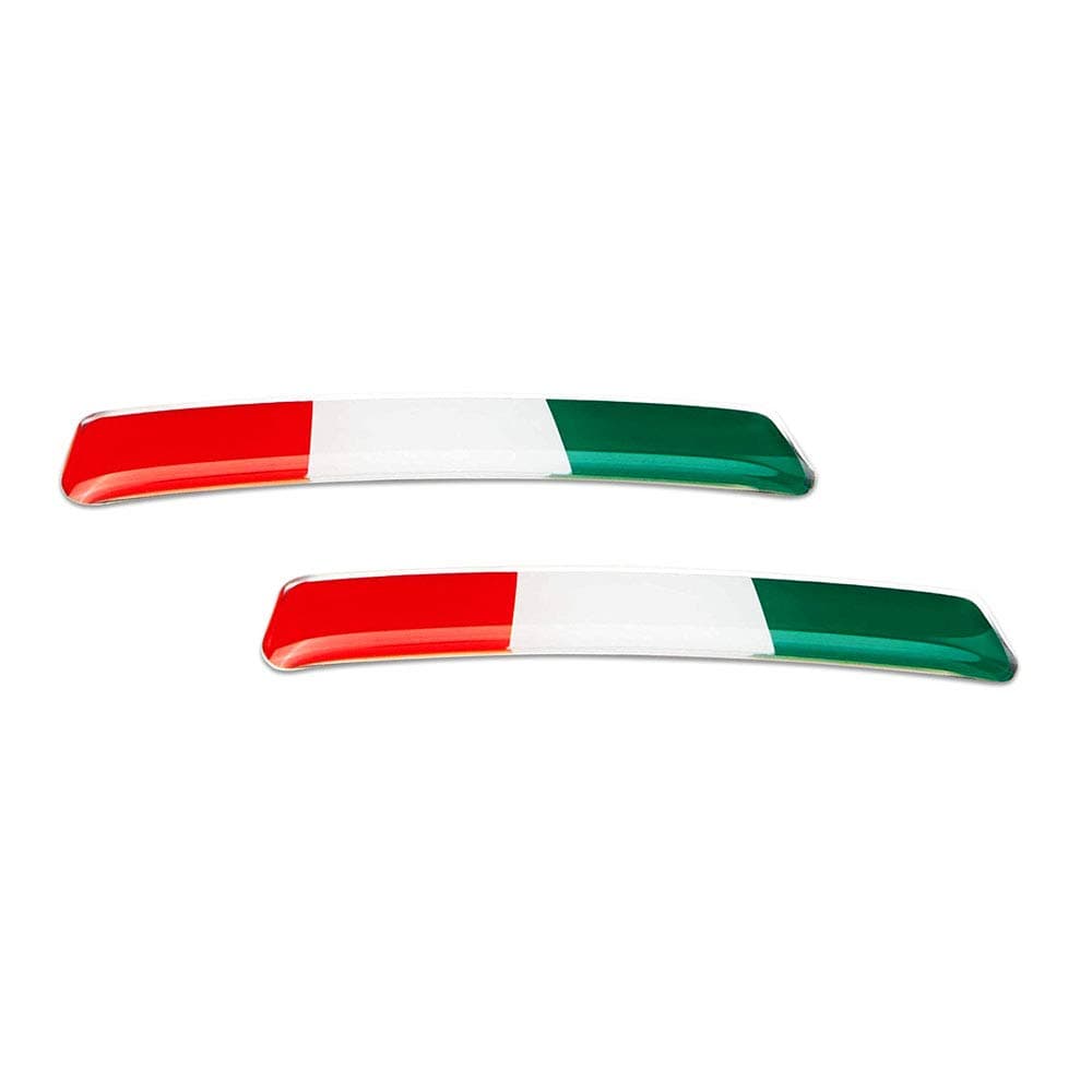 4R Quattroerre.it 14171 3D Sticker Italian Flag for Gear Shift Alfa Giulia Stelvio, 2 Pcs