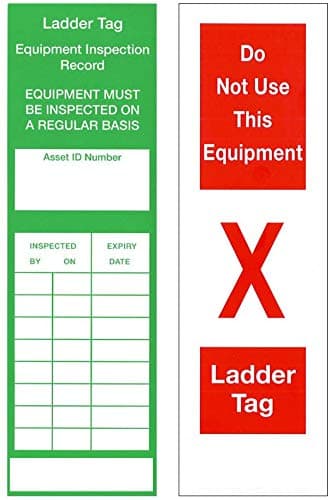 Ladder Inspection Tags (Inserts Only) x10
