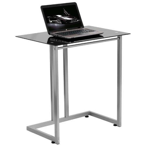 Mercury Furniture Black Tempered Glass Computer Desk