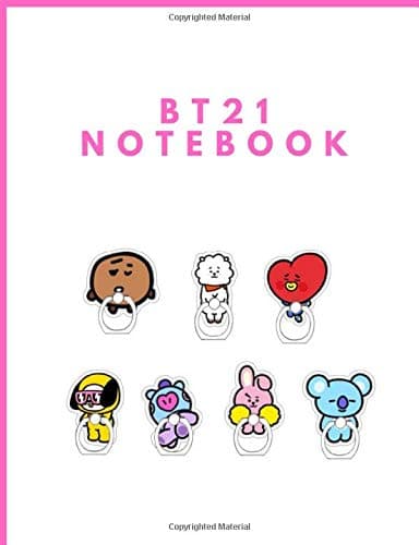 BT21 Notebook: Wide-Ruled Notebook 120 pages 7.44' x 9.69