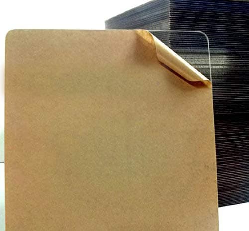 BIGIMALL 2MM Transparent/Clear Acrylic Sheet 12"x12 inch x 3 pcs Rounded Corners