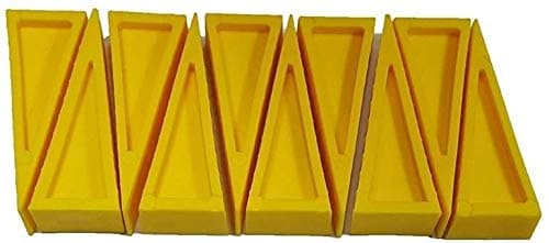 LINE2design Firefighter Door Stopper Safety Combo Wedge Pack Door Stop Loose Sprinkler Stops Safety Wedges Doors Opener (Pack of 10, Yellow)