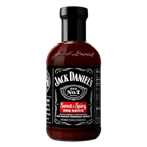 Jack Daniel Sweet & Spicy BBQ Sauce, Gluten Free, No Preservatives, 553g Barbecue Sauce Bottle