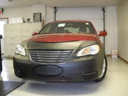 Lebra 2 Piece Front End Cover Black - Car Mask Bra - Fits - Chrysler 200 Sedan & Convertible 2011-2014