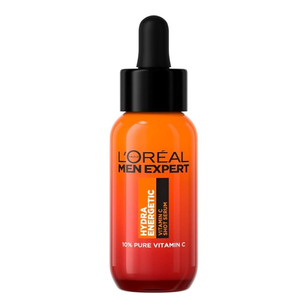 L'Oréal Men Expert Vitamin C Shot Serum: Pure Vitamin C for Men's Skin. Brightens, Smooths, and Refreshes Dull & Tired Skin. Non-greasy, Non-sticky, even on beards. 30ml