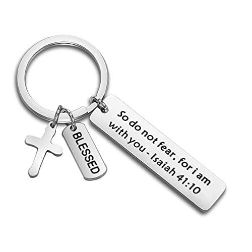 Christian Bracelet/Keychain Gift Do Not Fear for I Am with You Isaiah 41:10 Bible Verse Religious Jewelry