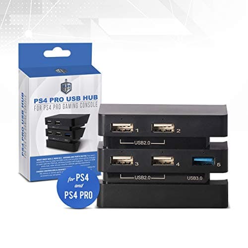 PS4 Pro USB Hub - by LVL99Gear - USB 3.0, 2.0 - Extend your connecting capabilities