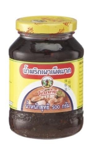 Thai Pantainorasingh Chilli Paste in Oil High Spicy 500g. l