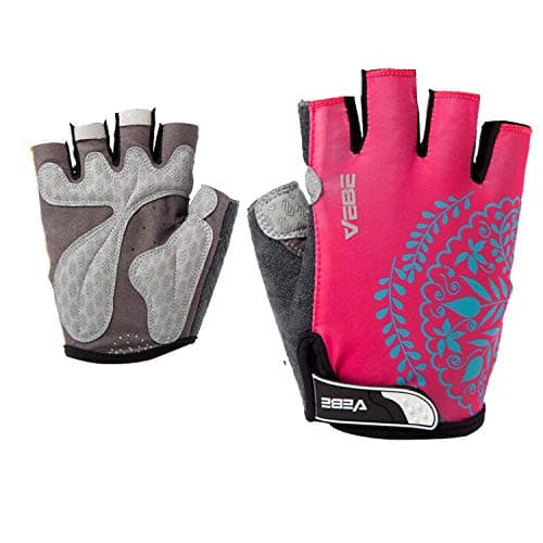 VEBE Women's Biking Cycling Gloves Non-Slip Shockproof Short Finger Gloves Outdoor Riding Mountain Bike Gloves
