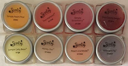 Scentsy 8 Party Tester Fruit Bundle Simply Nashi Pear, Two Harbors, Simply Strawberry, Red Candy Apple, Jumpin Jelly Bean, Honey Do!, Peach a la Mode and Midnight Fig #113