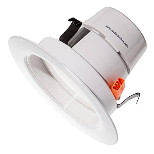 600 Lumens - 12W LED - Downlight - 60W Equal - 2700K - Fits 4 in. Can Lights - Integrated Baffle Trim - Dimmable - Curtis Mathes CM4DL-7201-927