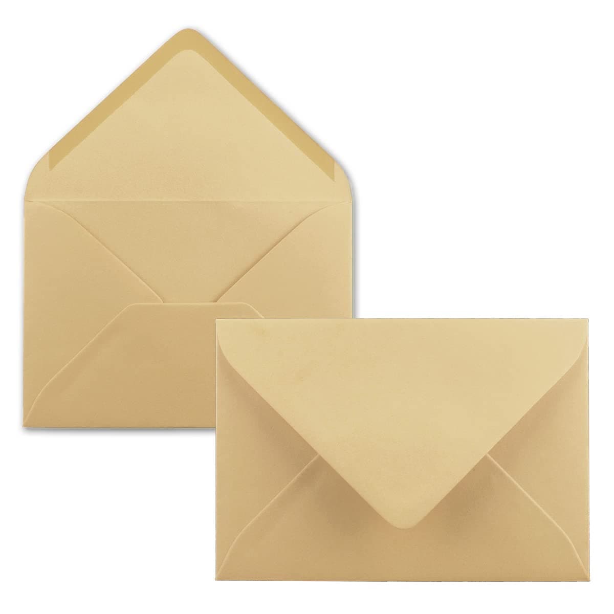 Envelopes in caramel - 25 pieces - DIN C5 envelopes 22.0 x 15.4 cm - wet glue without window - Christmas, greeting cards - FarbenFroh series