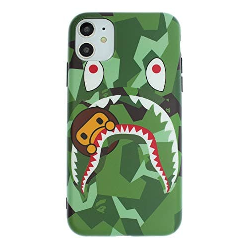 Fanke iPhone 11 Soft Case,IMD Sleek Smooth Texture Anti Scratch Durable Coloring Premium TPU Slim Fit Cover for 6.1 iPhone 11 with Street Fashion Trend Design (Shayu Monkey Green)