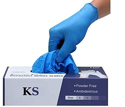 - Kashi Surgicals Powder Free Nitrile Hand Gloves (Pack of 50) Medium Food Grade, Non Tearable, Ce & Fda Approved, Made In Malaysia, Blue