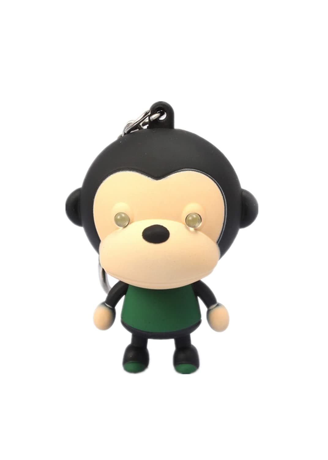 ODETOJOY 1PC ABS Monkey Keychain with LED & Voice Pendants Ornament For Handbags Or Schoole Pack Random Color