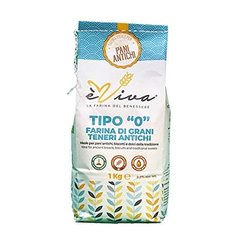 Agricola Piano - Antica 2000 | All-Purpose Flour/Plain Flour with Wheat Germ Kg 1 - Italian Type 0 from Ancient Soft Grains - 100% Natural Italian Flour with Live Wheat Germ, No Additives